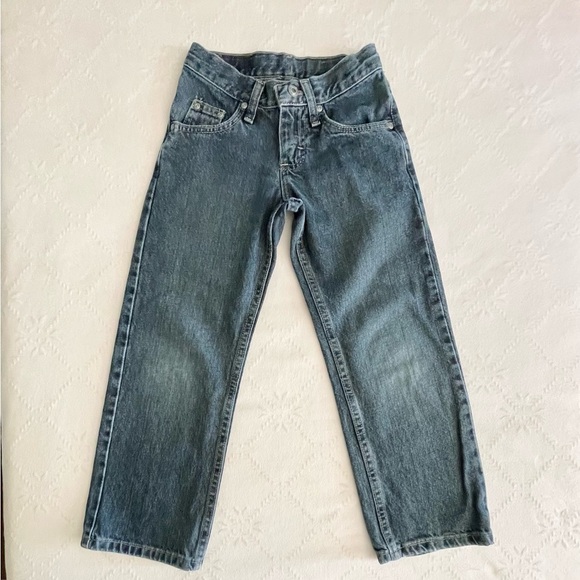 LEE, DENIM JEANS, SIZE 8S. JUMPING BEANS, LONG SLEEVE, THERMAL T-SHIRT, SIZE 8. - Picture 2 of 8